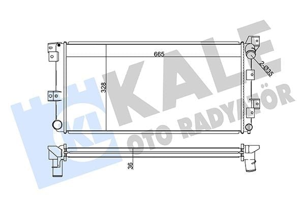 Radyatör Al/Pl/Brz Voyager-Dodge Caravan 2.5Td 96 > Kale 351935