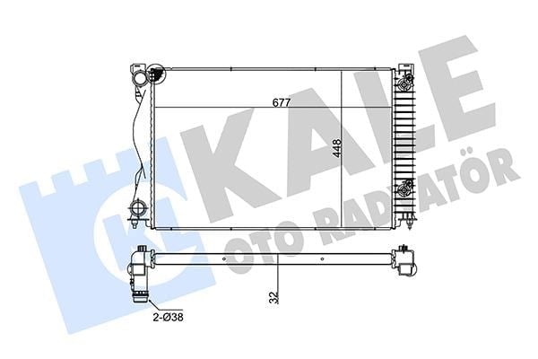 Radyatör Audı A6 2.0Tfsı-2.0Tdı 05-11 Otomatik 677X448x32 Al-Pl-Brz Kale 353100