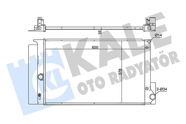 Radyatör Aurıs-Corolla-Verso Otomatik Al/Pl/Brz 600X378x16 Kale 371900