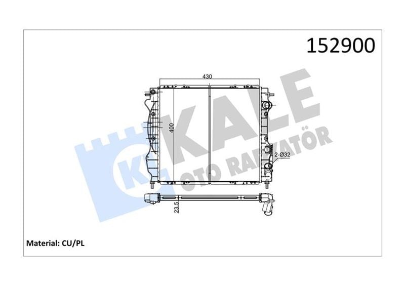 Radyatör Clıo 1.7-1.8 Rt Baccara Kale 0536372Pa