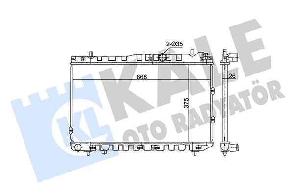 Radyatör Kıa Cerato 1.5Crdı 05> Mt Brazıng 375X668x26 Su Radyatörü Kale 362730