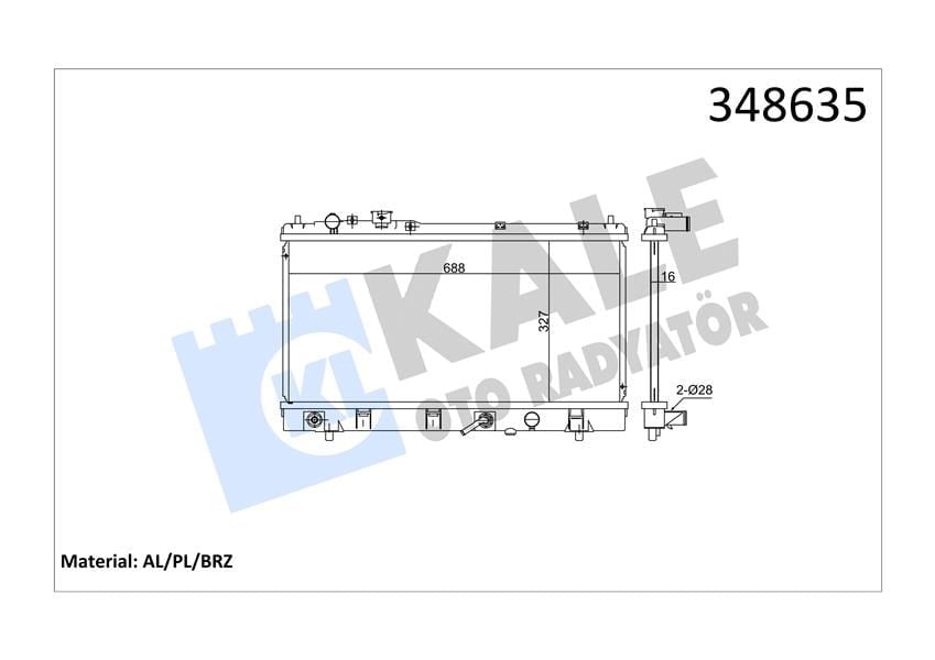 Radyatör Mazda 323 2000>2003 Kale 348635
