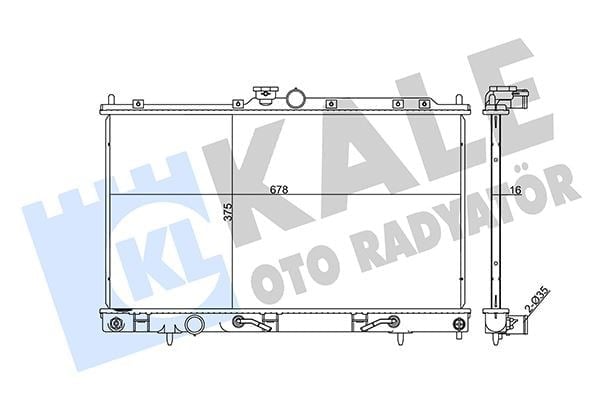 Radyatör Mıtsubıshı Lancer Al/Pl/Brz 685X375x16 Kale 374000