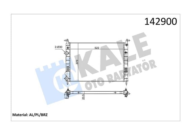 Radyatör Sıena Maxı-Albea 1.6 Ac 1 Sıra Alb Sistem Kale 0132291Ab
