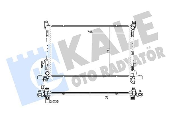 Radyatör Vıvaro B-Trafıc Iıı-1.6 Dci/2.0 Dci Mt Al/Pl/Brz 26 Mm - Fın 5.5 Mm 4422795 Kale 355635