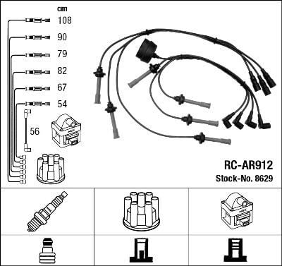 Rc-Ar912 Ateşleme Kablosu Ngk 8629