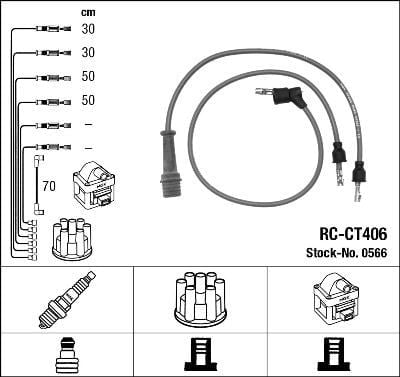 Rc-Ct406 Ateşleme Kablosu Ngk 0566