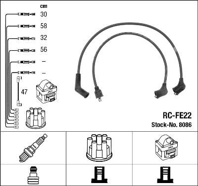 Rc-Fe22 Ateşleme Kablosu Ngk 8086