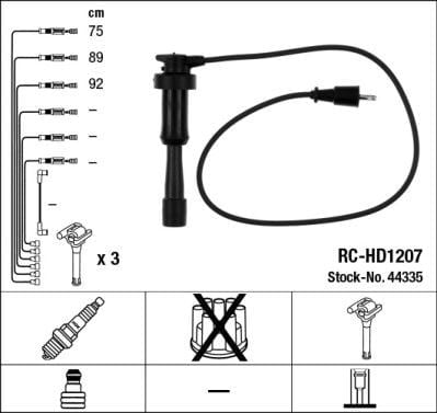 Rc-Hd1207 Ateşleme Kablosu Ngk 44335