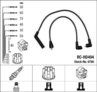 Rc-Hd404 Ateşleme Kablosu Ngk 0706