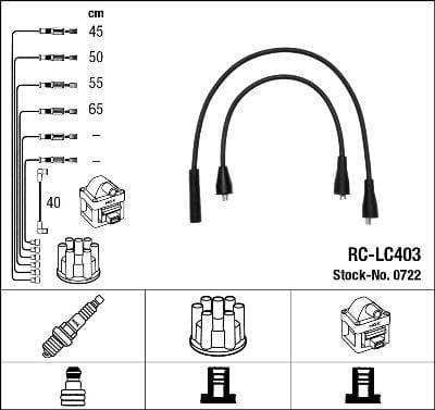 Rc-Lc403 Ateşleme Kablosu Ngk 0722