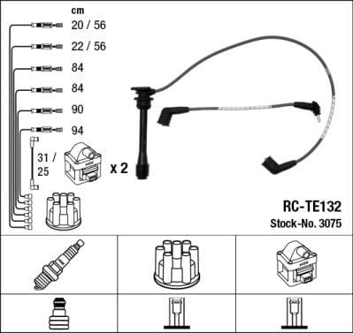Rc-Te132 Ateşleme Kablosu Ngk 3075