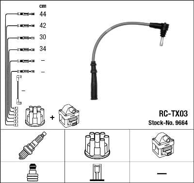 Rc-Tx03 Ateşleme Kablosu Ngk 9664