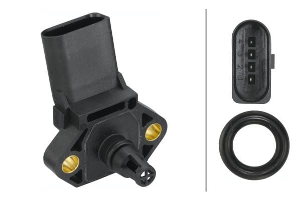 Şarj Basıncı Sensörü.5V.4-Kutuplu.Audi/Seat/Skoda/Vw Hella 6Pp009400551