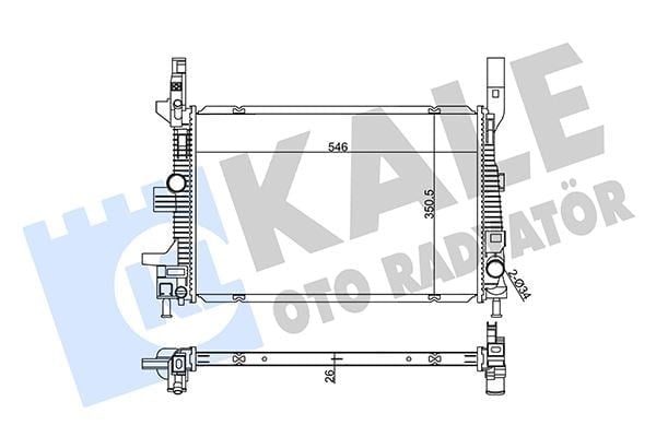Su Radyatörü Ford Cmax-Focus-Kuga-Connect 14> 1.5 Tdci Otomatik Şanzıman Kale 355520