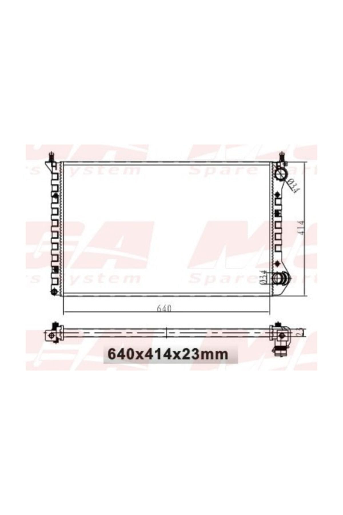 Su Radyatoru Mekanik ( Fiat : Doblo 1.9D 00-- Nac ) 640X414X23 - Mga-80108