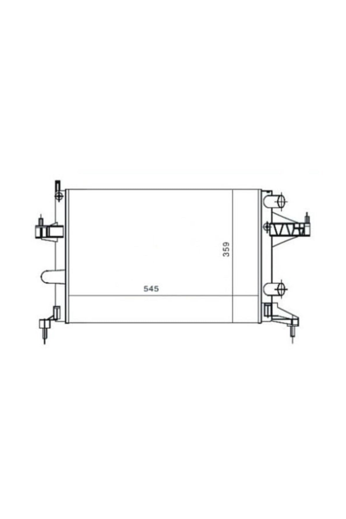 Su Radyatoru Mekanik ( Opel : Corsa 1.2 1.4 01-- ) 545x359x23 - -80163