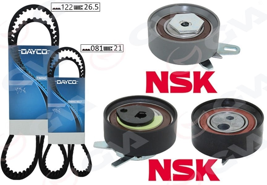 Triger Seti 122X26.5 -077X21 T4 2.5Tdı - Lt35 2.5Tdı Acv-Anj-Avr K015323xs Triger Pompa Seti Gva 59T7570d