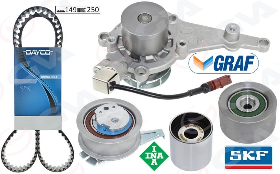 Triger Seti Devirdaimli Sensörlü Vw-Skoda-Audi-Cupra-Seat 16> Ford 23> 2.0 Tdi Dsud-Dtrb-Dtrd-Dez E-Dtna-Dtua 149 Diş Gva 59Wpk7562d