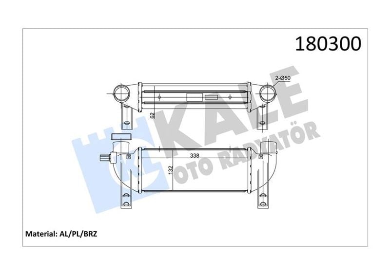 Turbo Intercooler Radyatoru Connect 1.8Tdcı 02>06 Al Al Kale 020Cac060