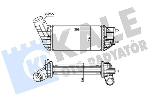 Turbo Radyatörü Intercooler Ford Transit 06> 2.2-2.4 Tdci 96641-1376241-6C119l440ab Kale 350850