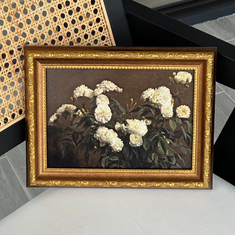 Beyaz Düşler Vintage Çerçeveli Tablo