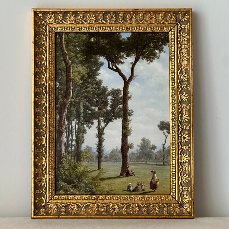 Çocuk Baharı Çerçeveli Vintage Tablo