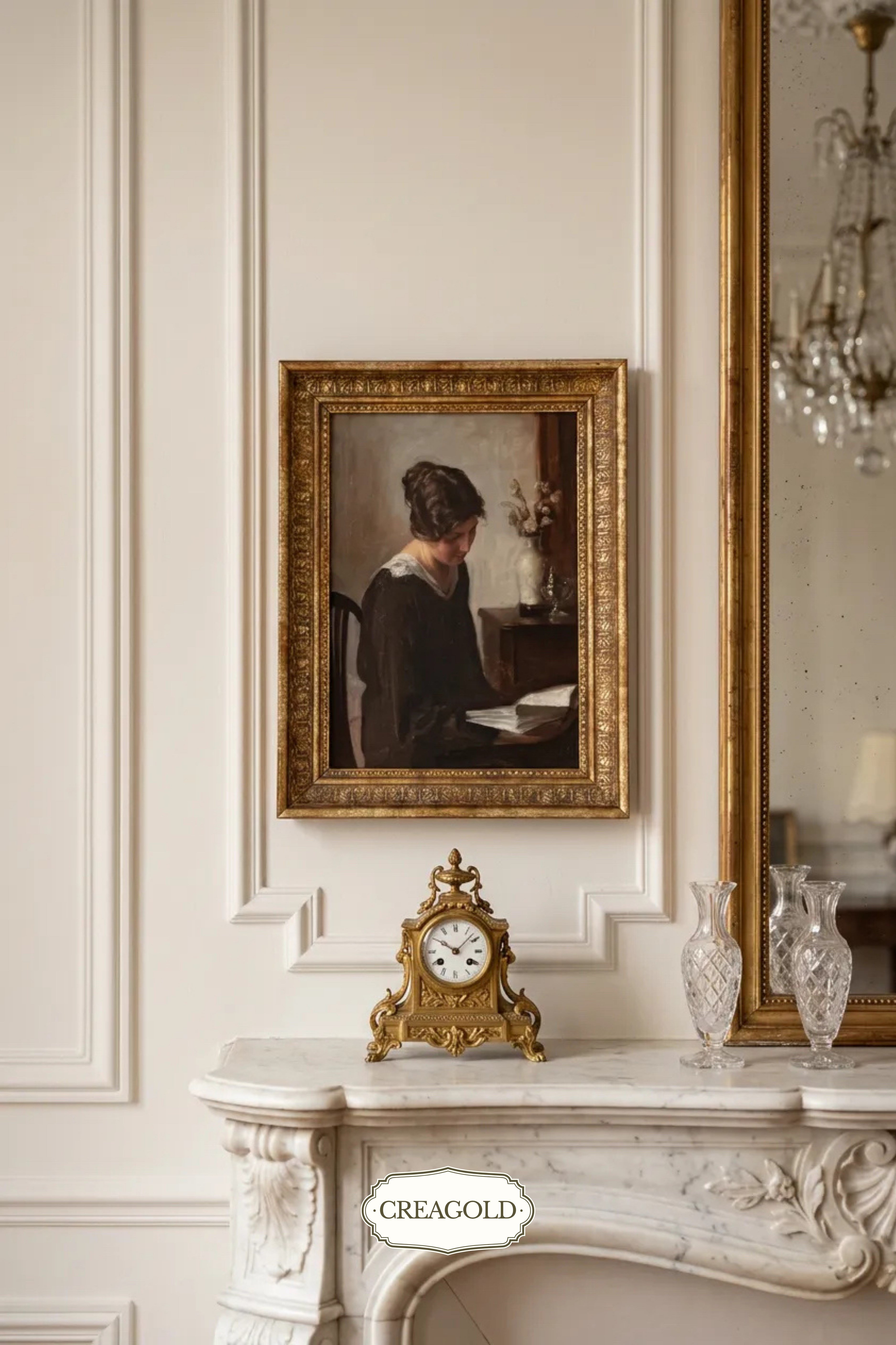 La Liseuse Vintage Çerçeveli Tablo