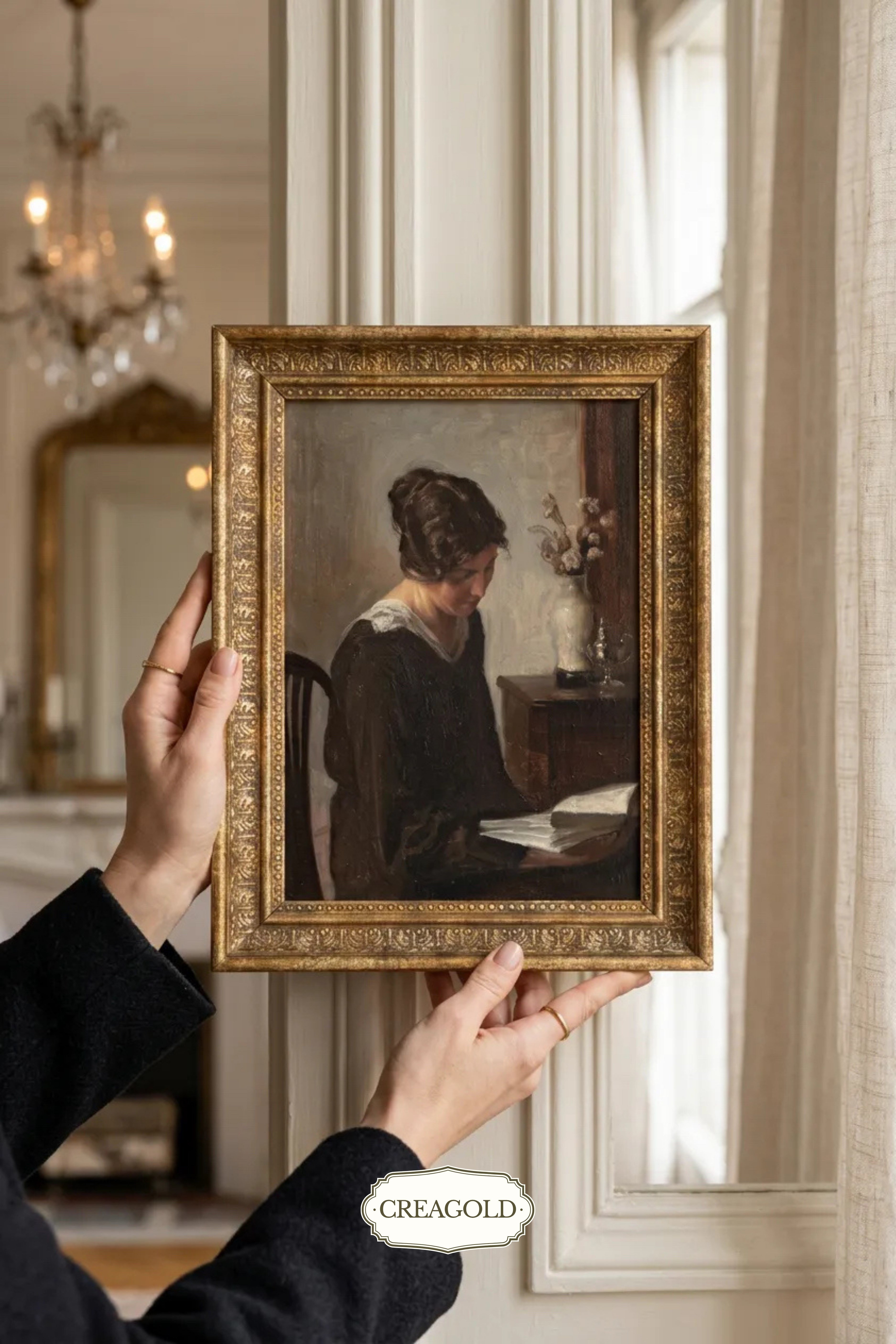 La Liseuse Vintage Çerçeveli Tablo