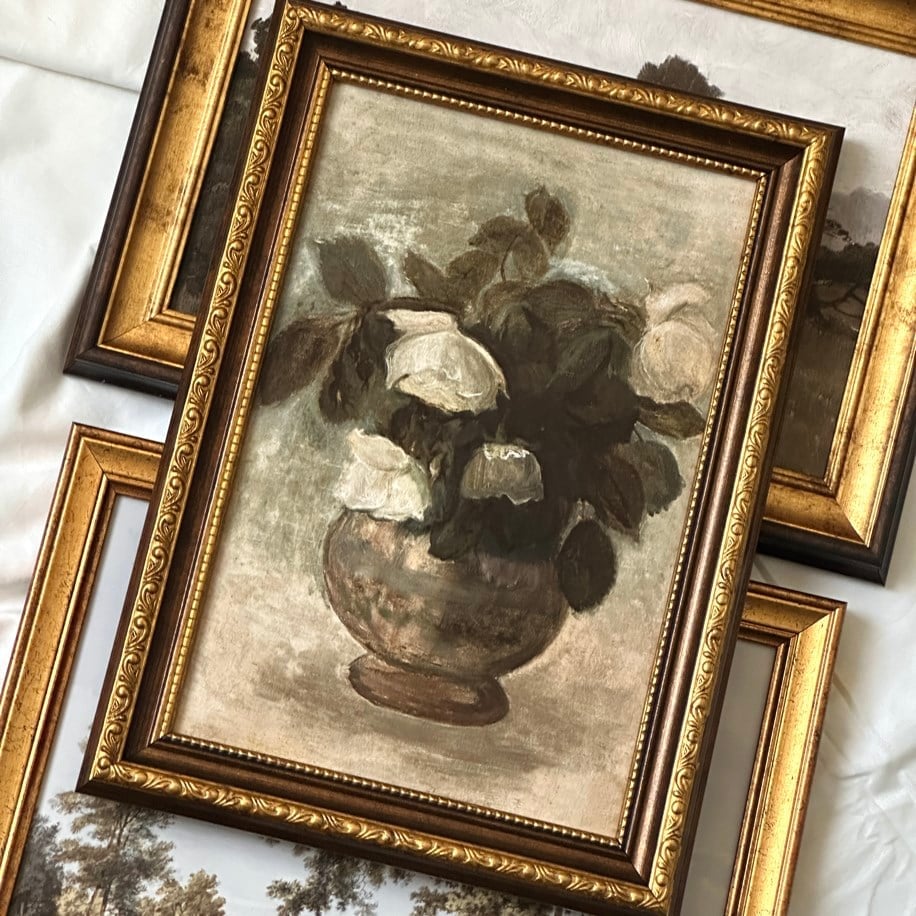 Les Roses Fanées Vintage Çerveleli Tablo
