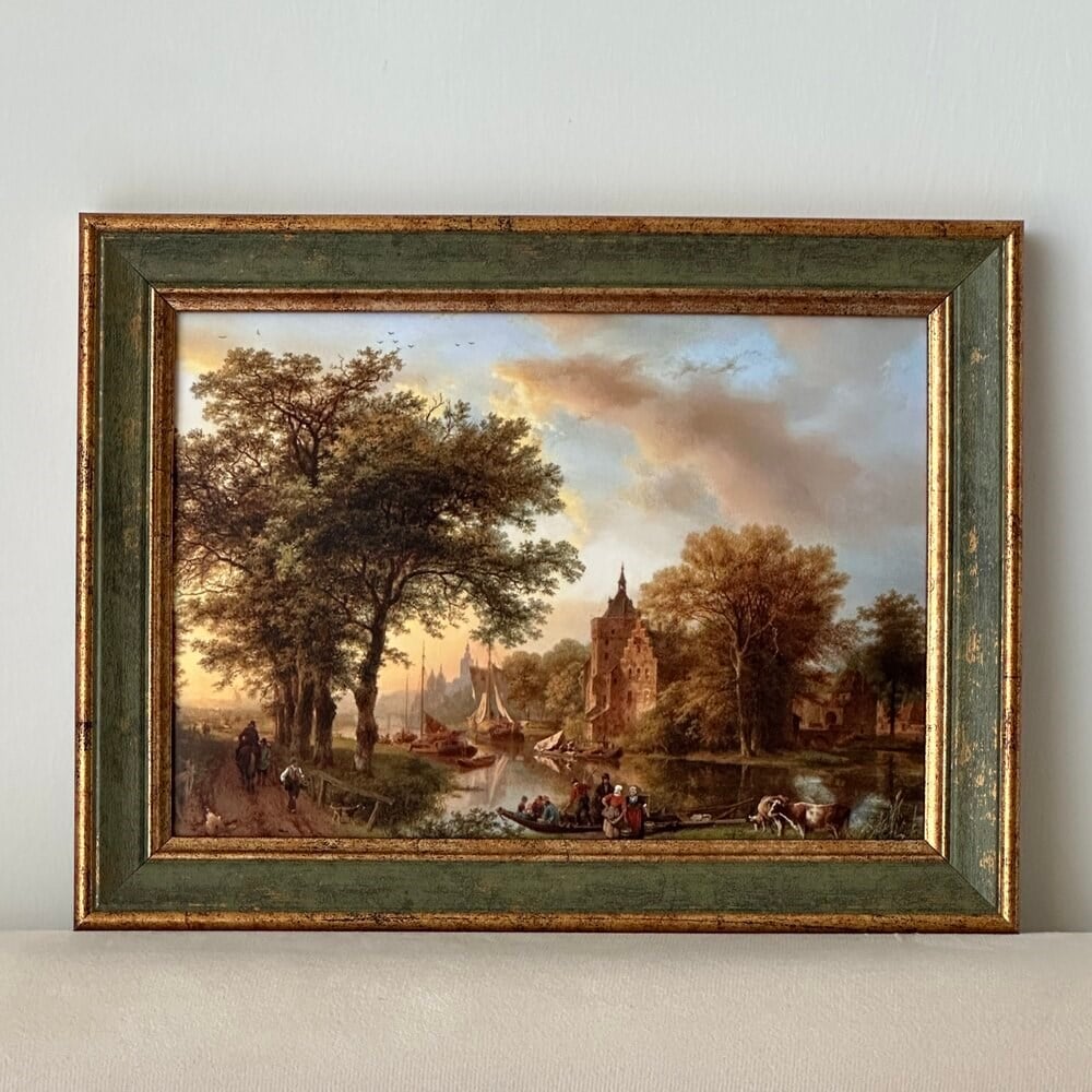 Sessiz Liman Çerçeveli Vintage Tablo