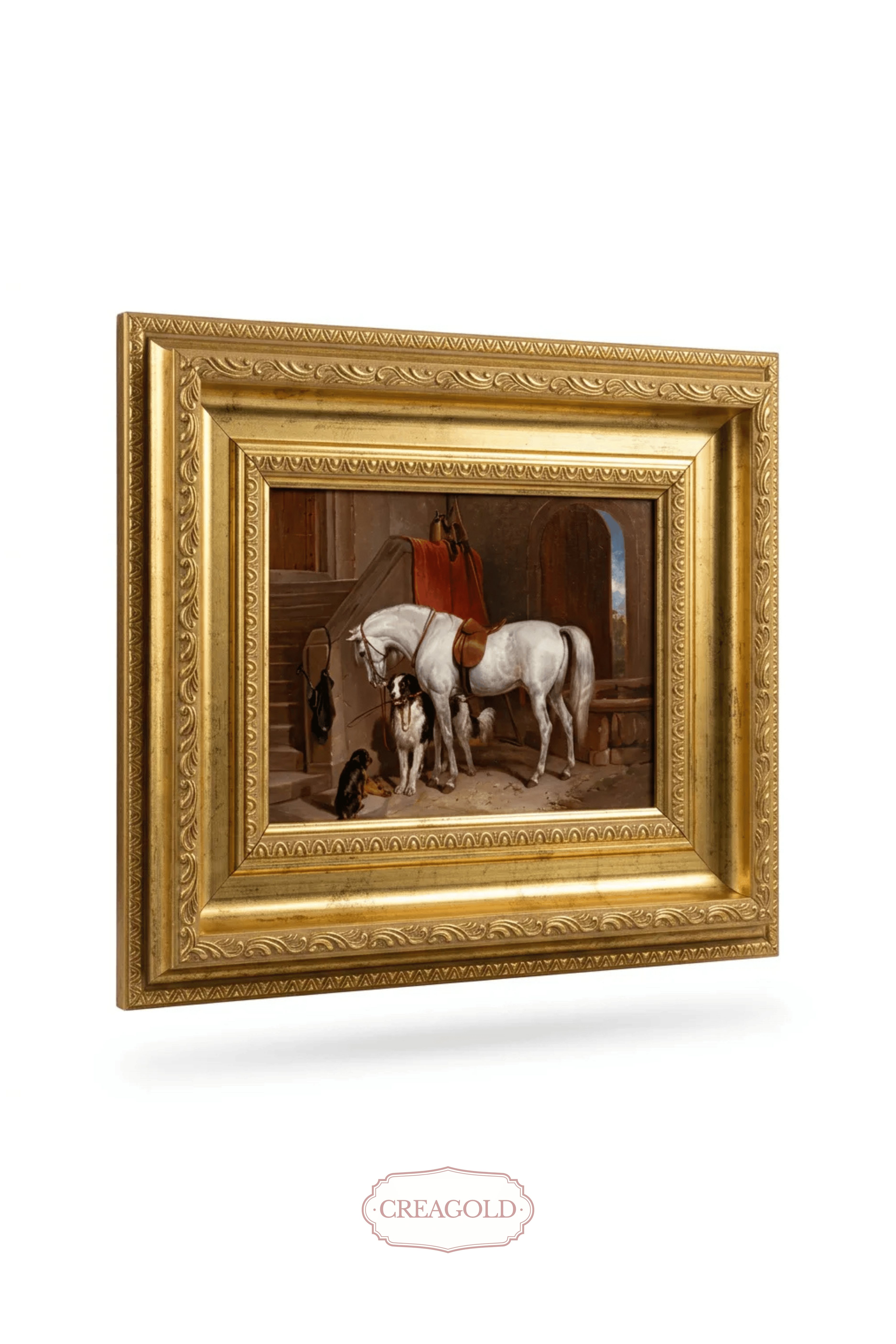 The White Stallion – Vintage Çerçeveli Tablo