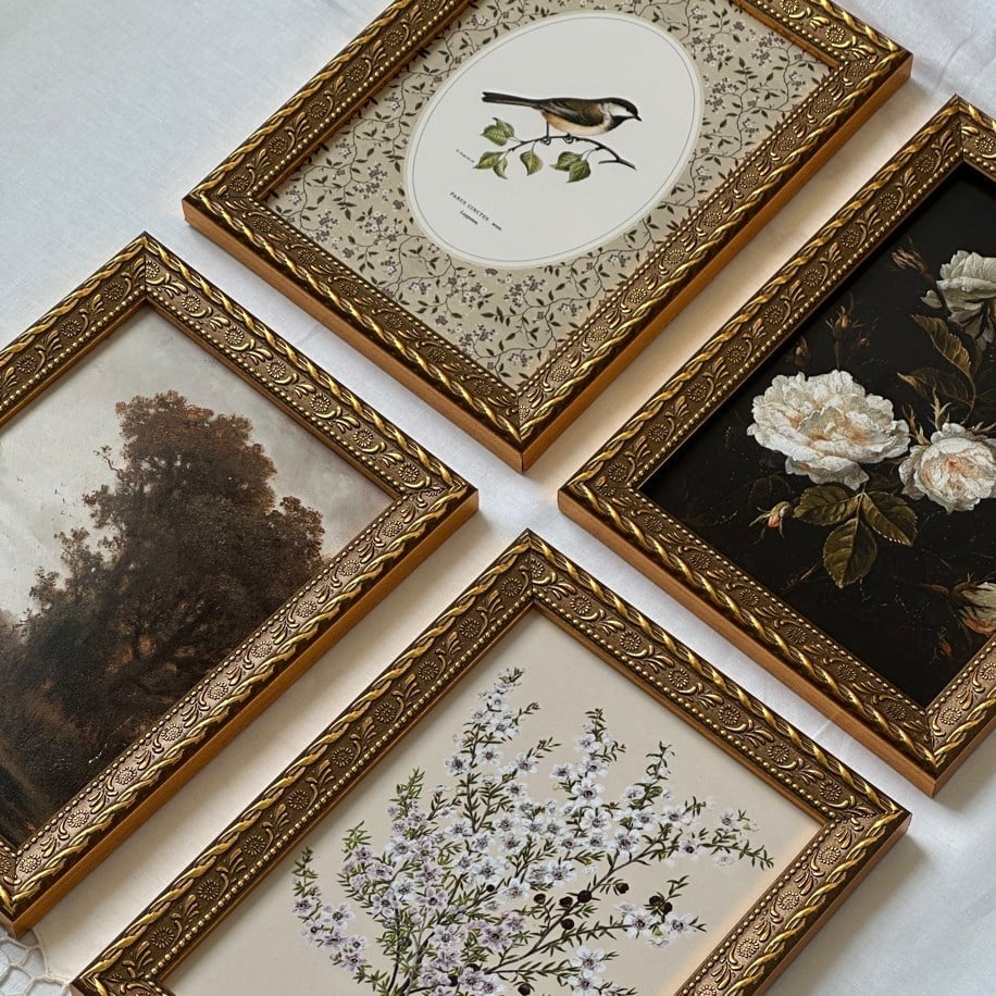 Vintage Flora   Fauna 4’lü Set