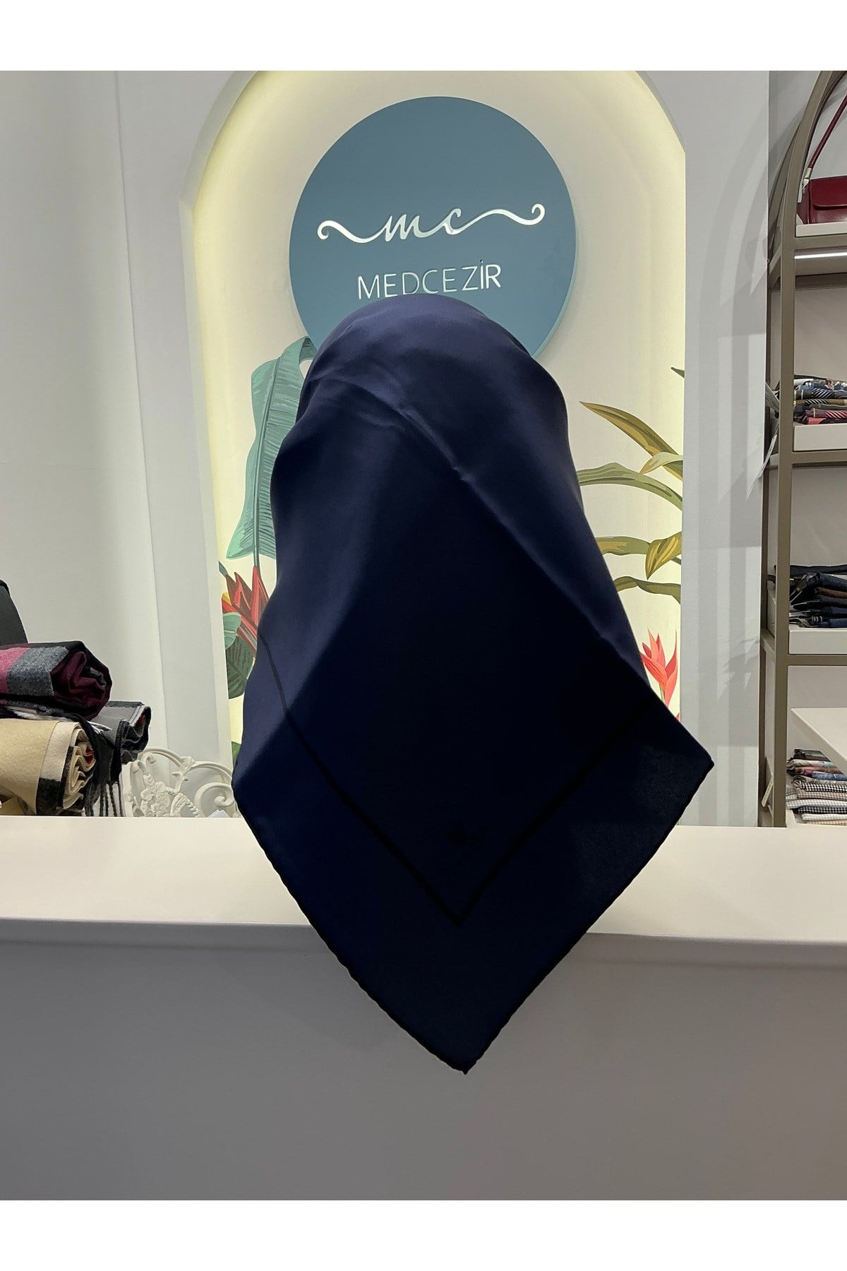 PAK TİVİL İPEK EŞARP 90*90 CM - SAKS