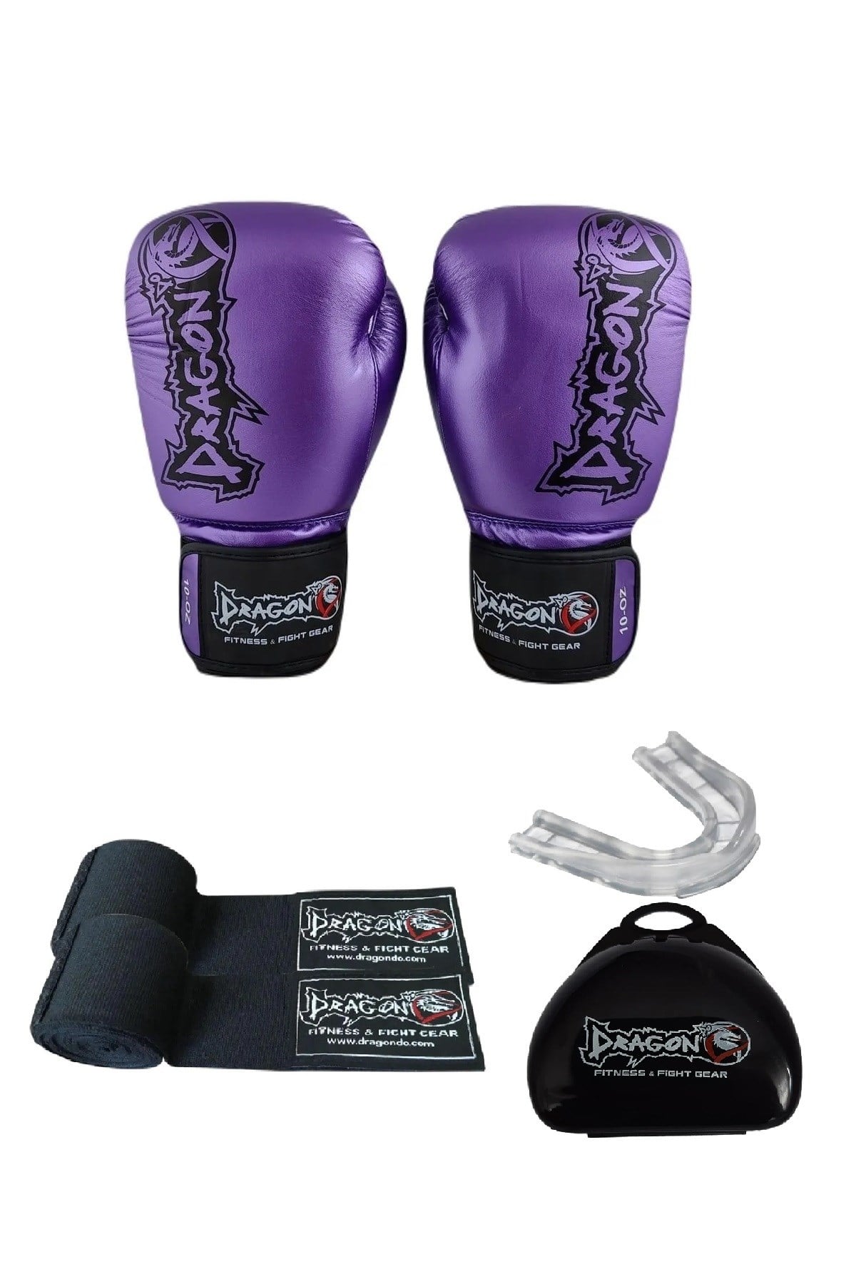Favela Kick Boks Eldiveni, Boks Eldiveni, Muay Thai Eldiveni Bandaj ve Dişlikli 3lü set Dragon Boks