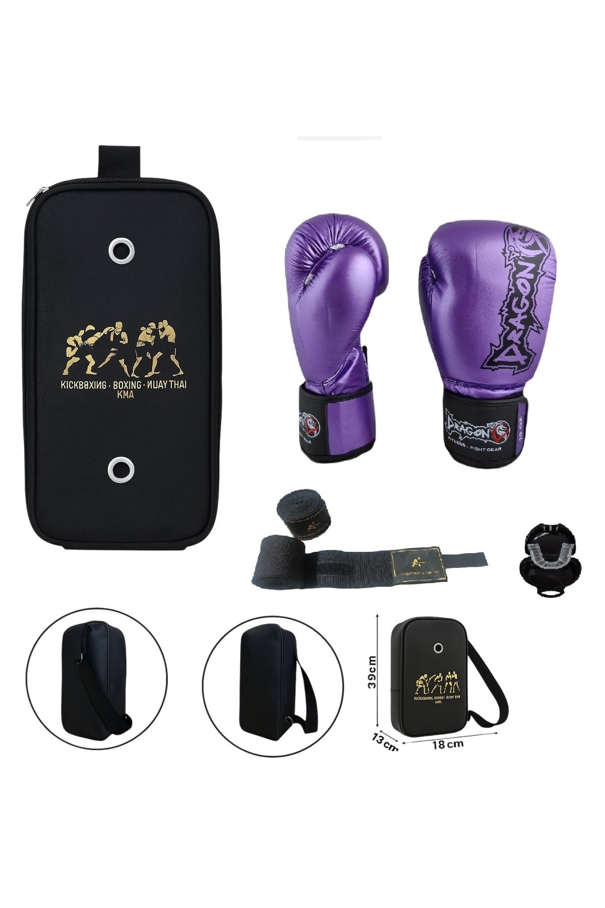 Favela Kick Boks Eldiveni Boks Eldiveni Muay Thai Eldiveni 3'lü Set ve Eldiven Taşıma Çantalı