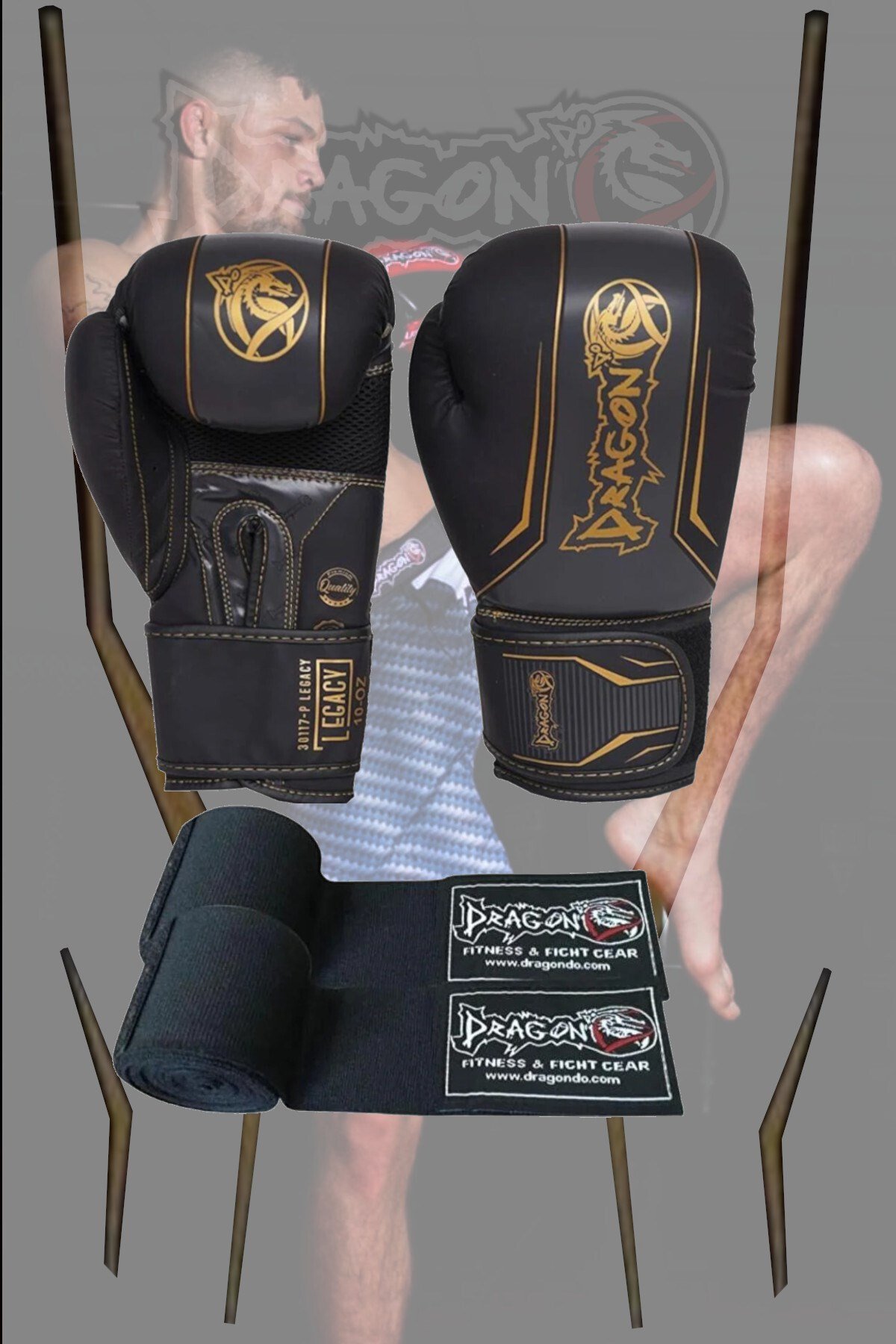 Legacy Kick Boks Eldiveni Boks Eldiveni Muay Thai Müsabaka Antreman dragon boks eldiveni2'li Set