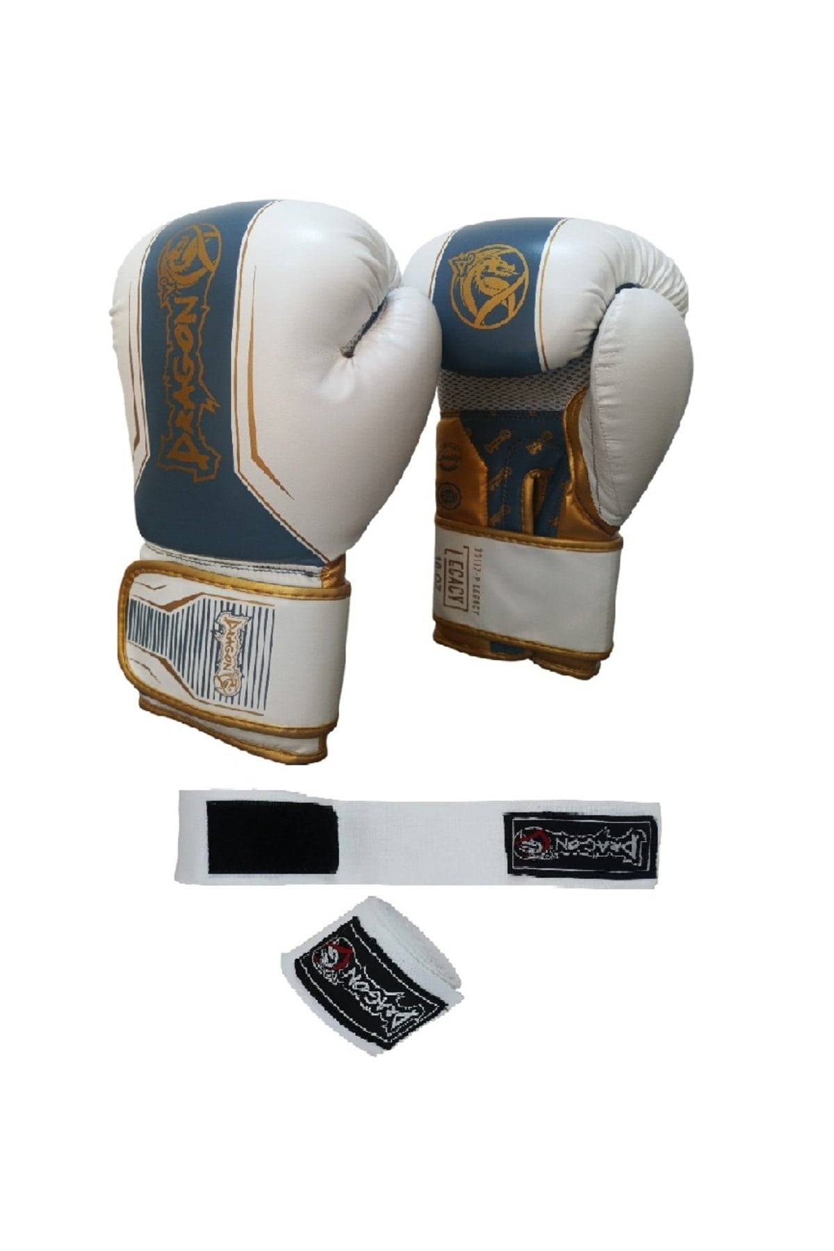 Legacy Kick Boks Eldiveni Boks Eldiveni MuayThai Müsabaka Antreman eldiveni 2'li Set beyaz altın