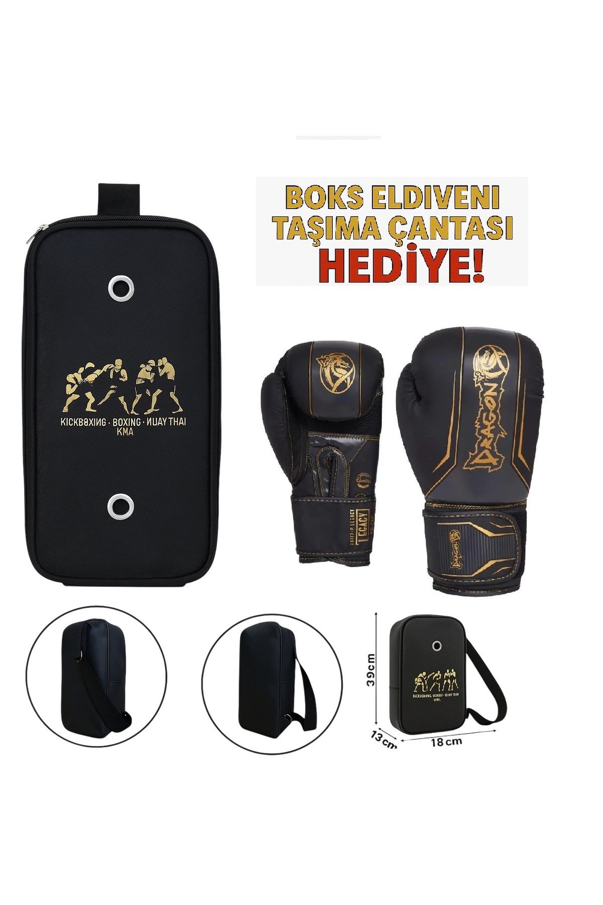 Legacy Kick Boks Eldiveni Boks Eldiveni Muay Thai Eldiveni ve Eldiven Taşıma Çantalı