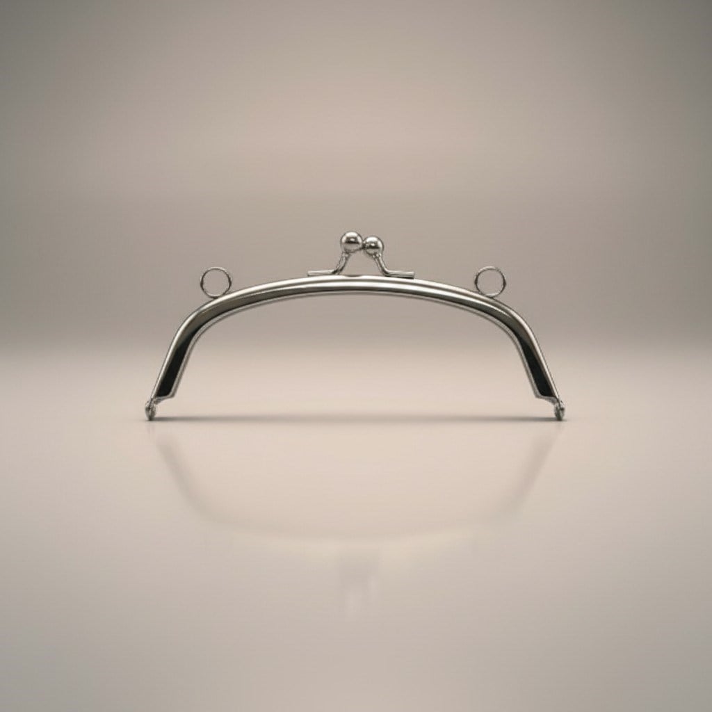 Cüzdan ve Çanta Metali Cüzdan Klipsi Bursu Oluklu Model 15.5 cm Gümüş Renk