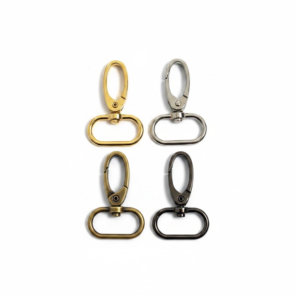 Metal Kanca 2.5 cm Nikel, Antik, Light Gold ve Siyah Nikel (Min. 6 Adet)