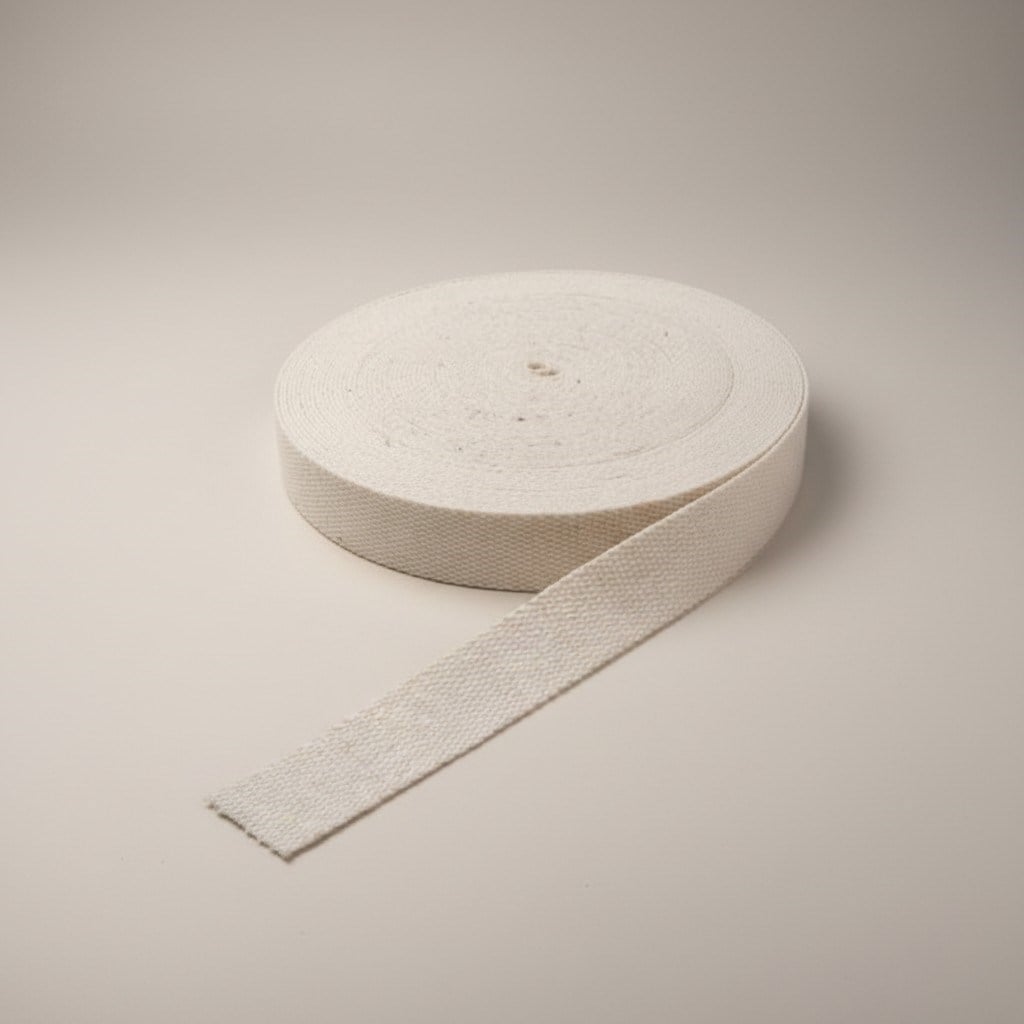 Pamuklu Kolon 3 cm Beyaz (Min. 3 m)