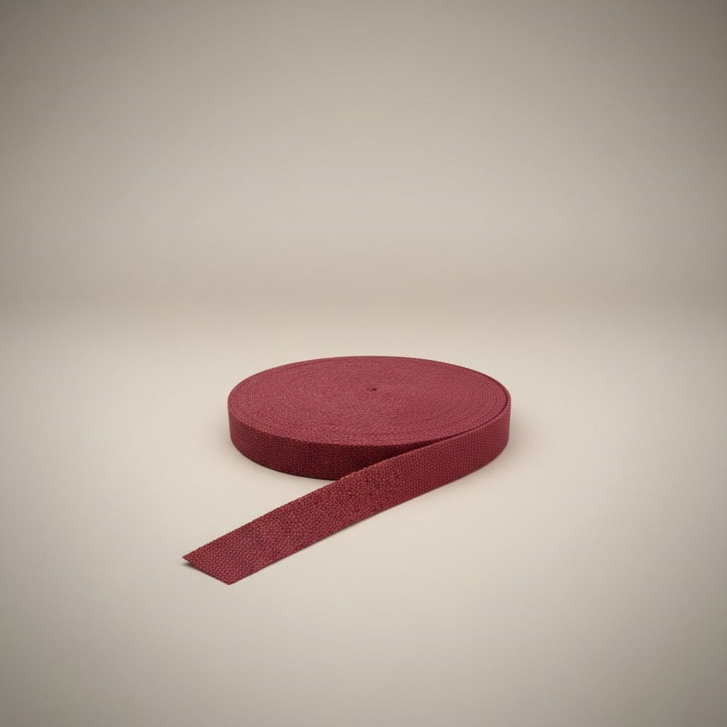 Pamuklu Kolon 3 cm Bordo (Min. 3 m)