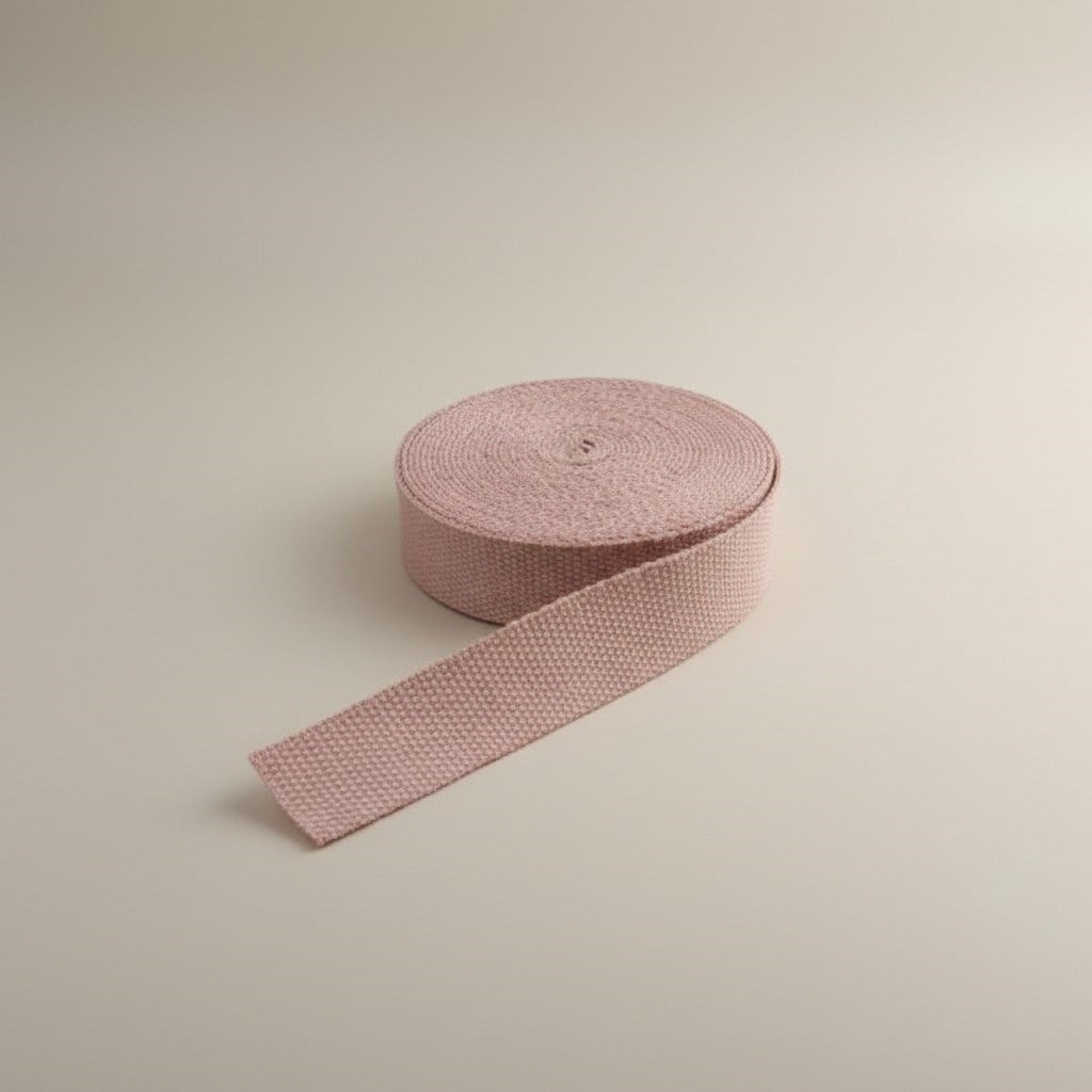 Pamuklu Kolon 3 cm Pudra Pembe (Min. 3 m)