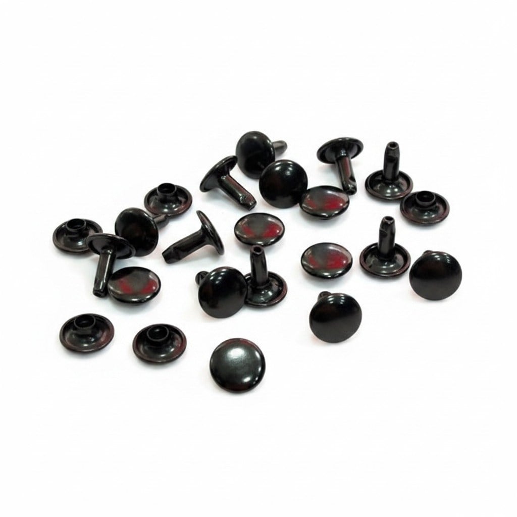 Perçin, Rivet, Toruk 9 mm Çift Taraflı 33,5 No Siyah Nikel,  100 Adet