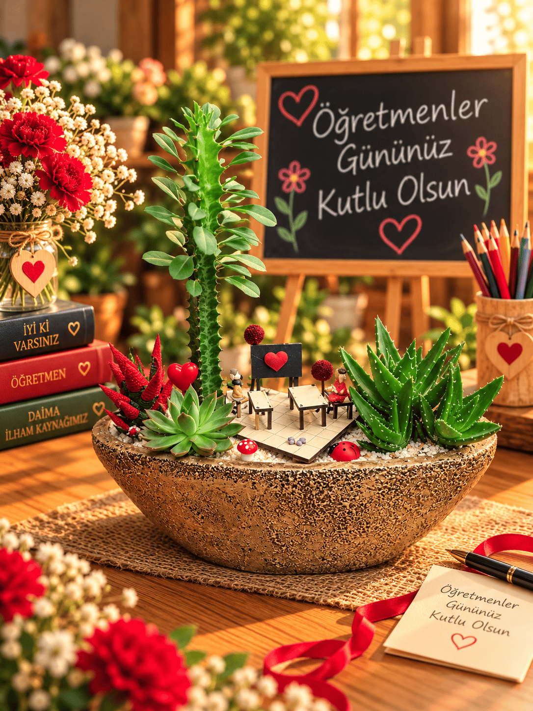 Marmaris Sevgiyle Öğreten Kalpler – Öğretmenler Günü Minyatür Bahçesi