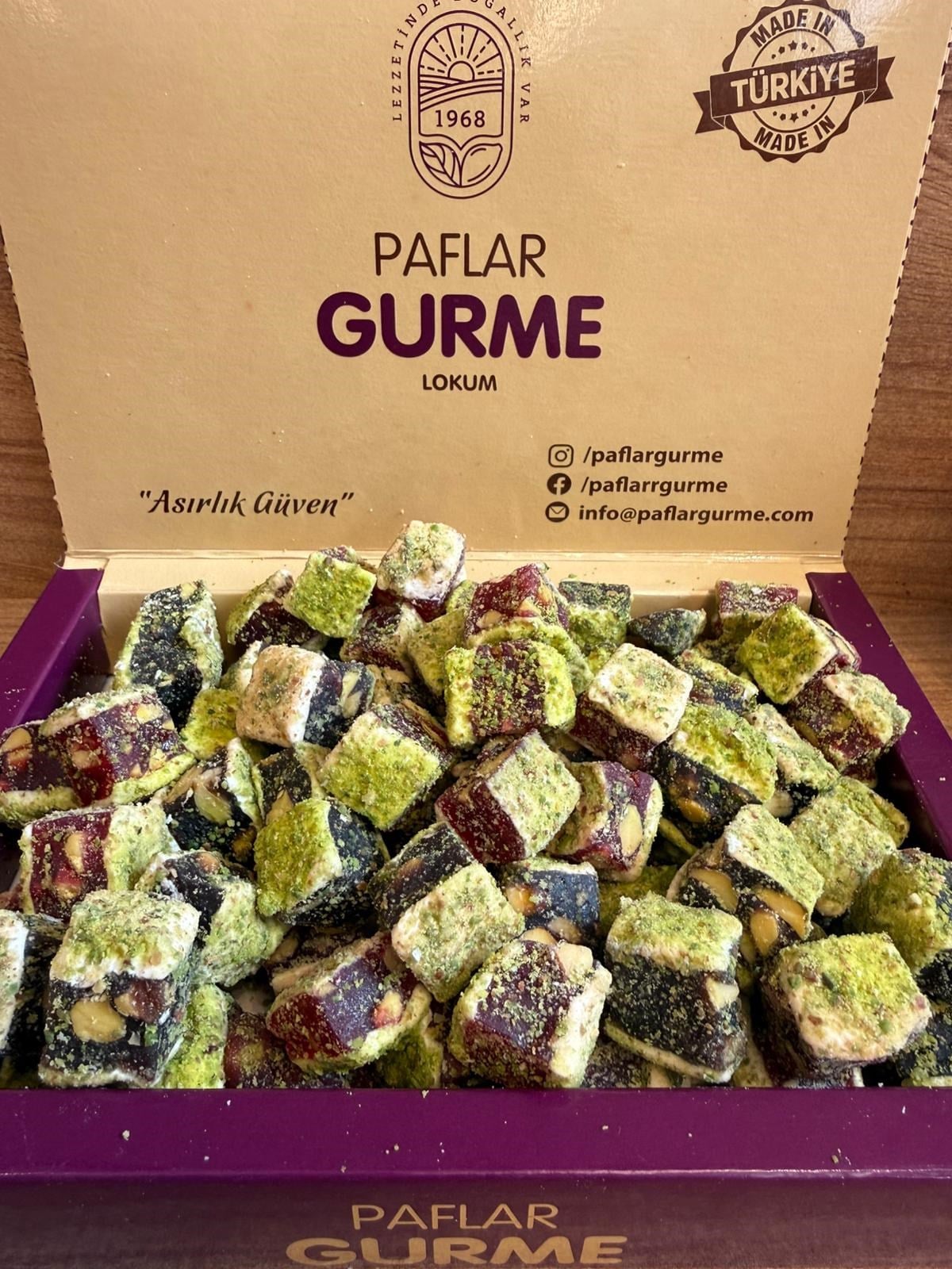 PAFLAR KAKAOLU ÇİFTE KAVRULMUŞ LOKUM