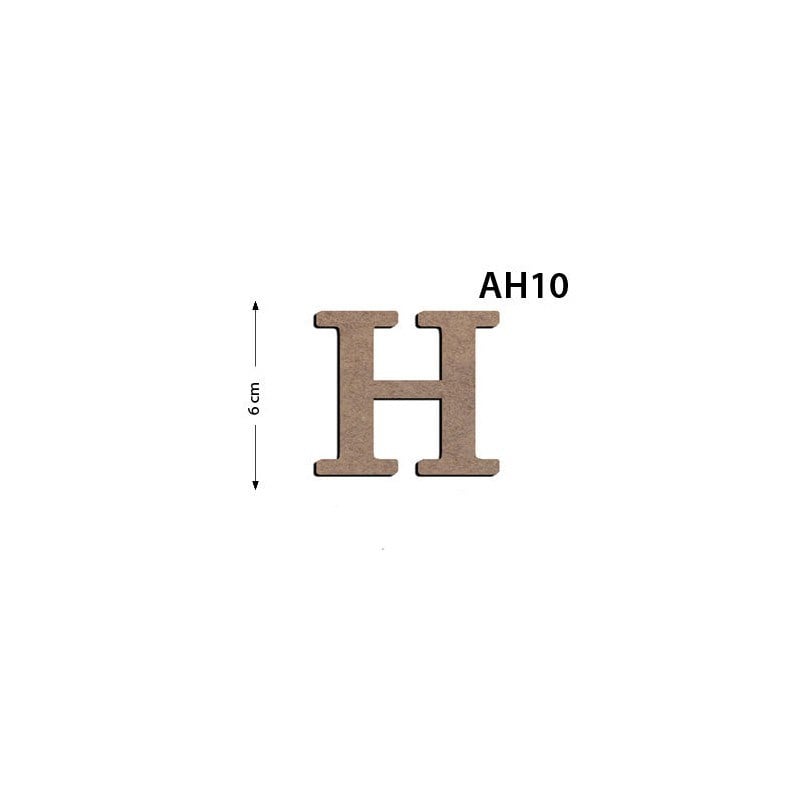 Ah10 Ahşap 6 cm H Harfi