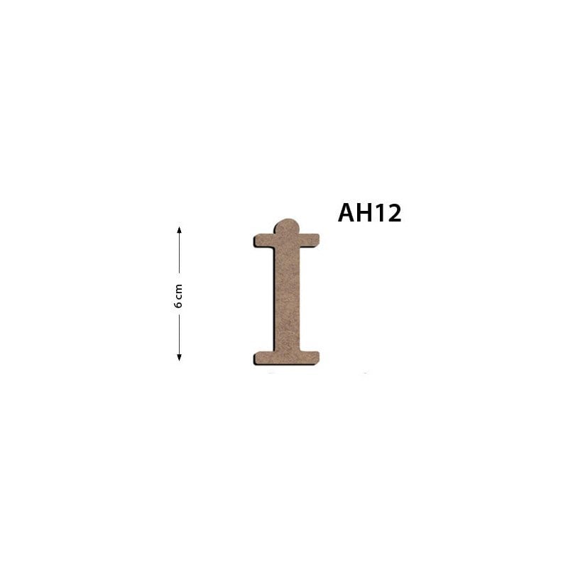 Ah12 Ahşap 6 cm İ Harfi
