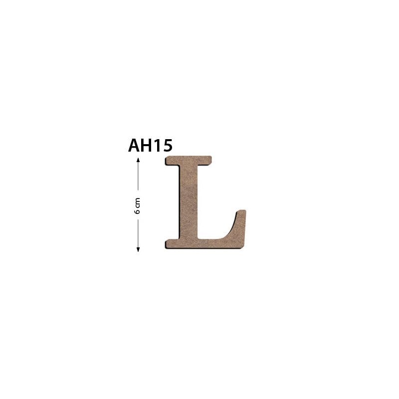 Ah15 Ahşap 6 cm L Harfi